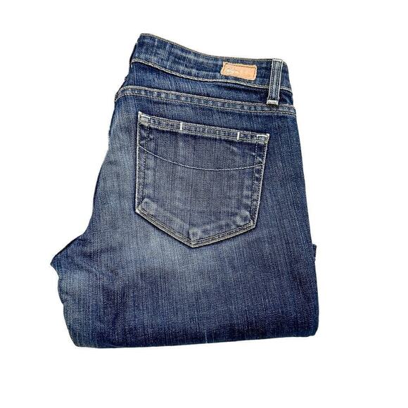Paige Laurel Canyon Flare Leg Dark Wash Denim Jeans Size 28 - Picture 1 of 9